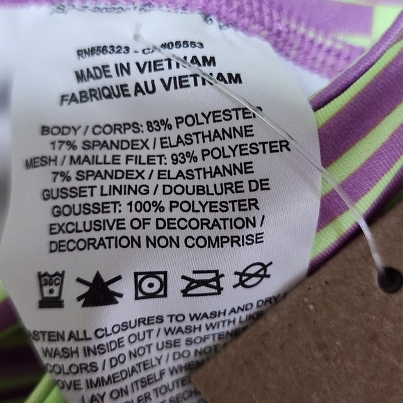 Nike air epic fast outwear high rise tight..neon green & lavender size small - Picture 6 of 8